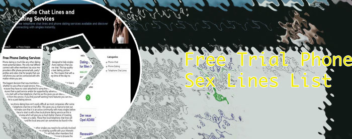 Chatlines free trials